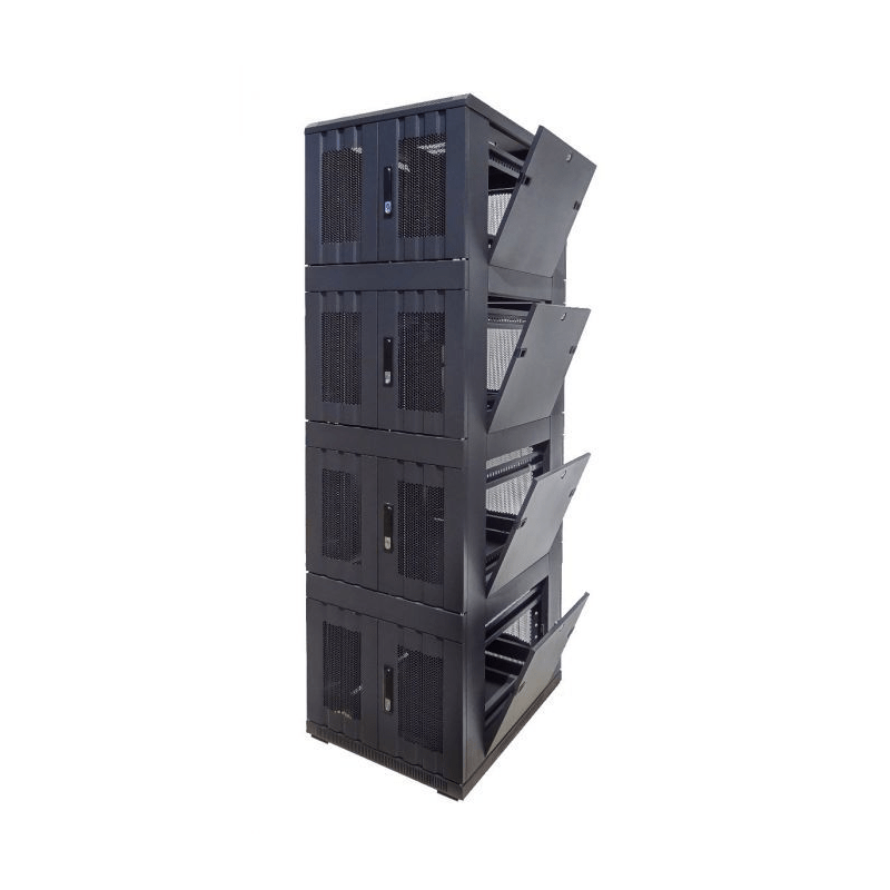 42U compartiment serverkast met geperforeerde deur - 4x9U -  800x800x2000mm