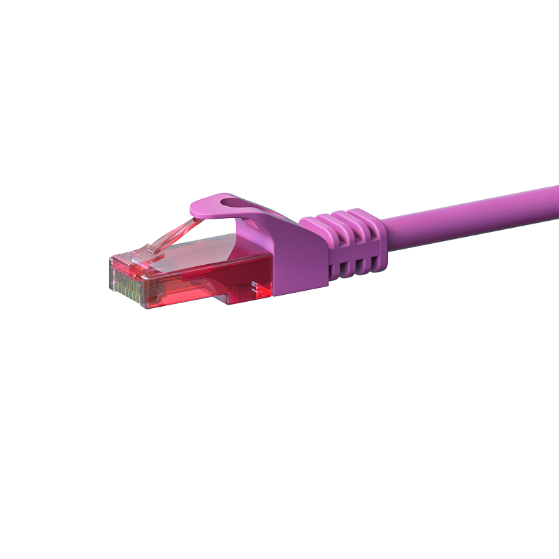 UTP CAT6 patchkabel 1m roze - 100% koper