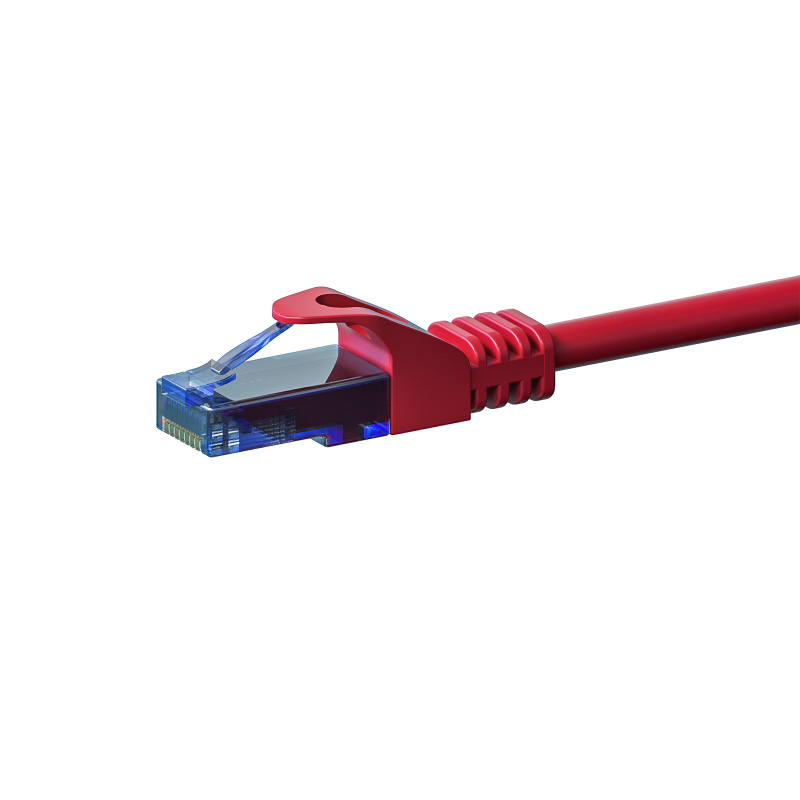 UTP CAT6a patchkabel 0,25m rood - 100% koper