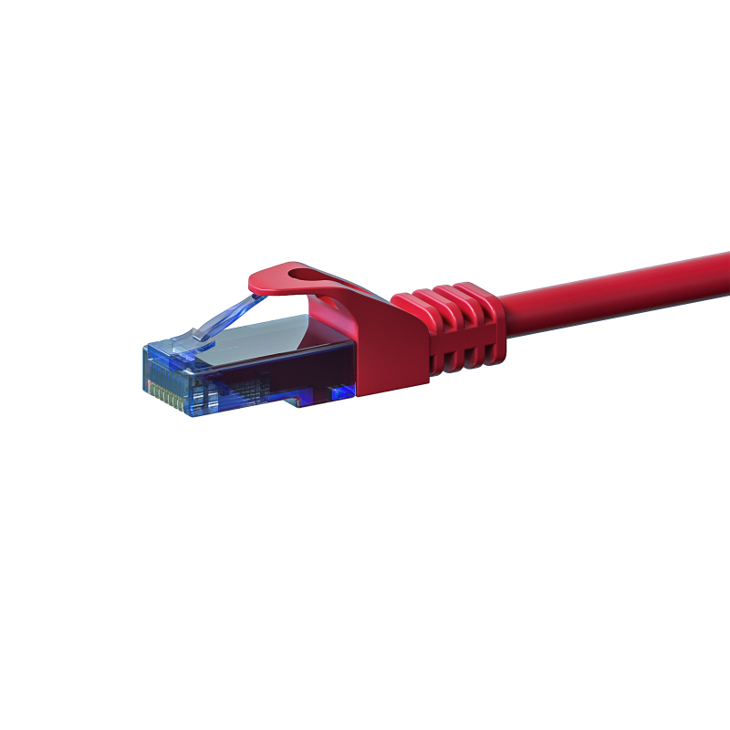 UTP CAT6a patchkabel 1m rood - 100% koper