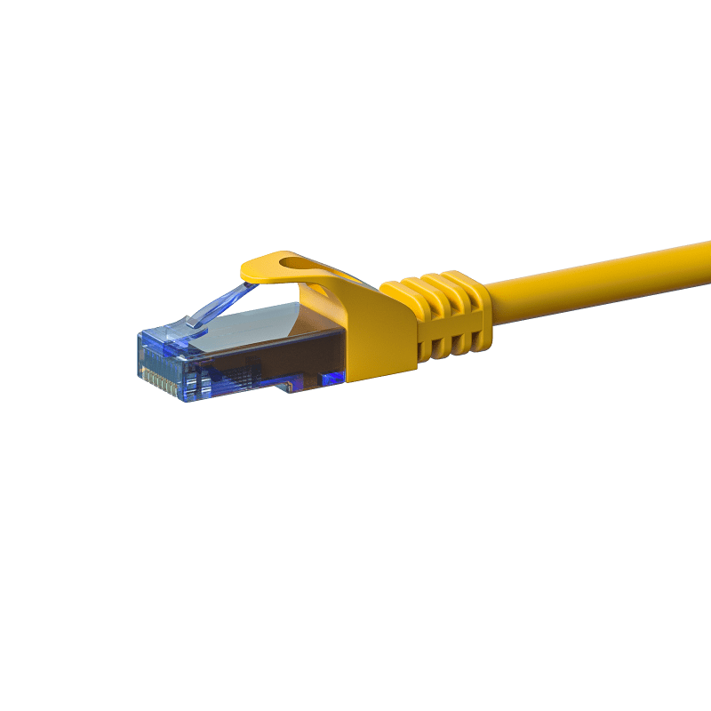 UTP CAT6a patchkabel 3m geel - 100% koper