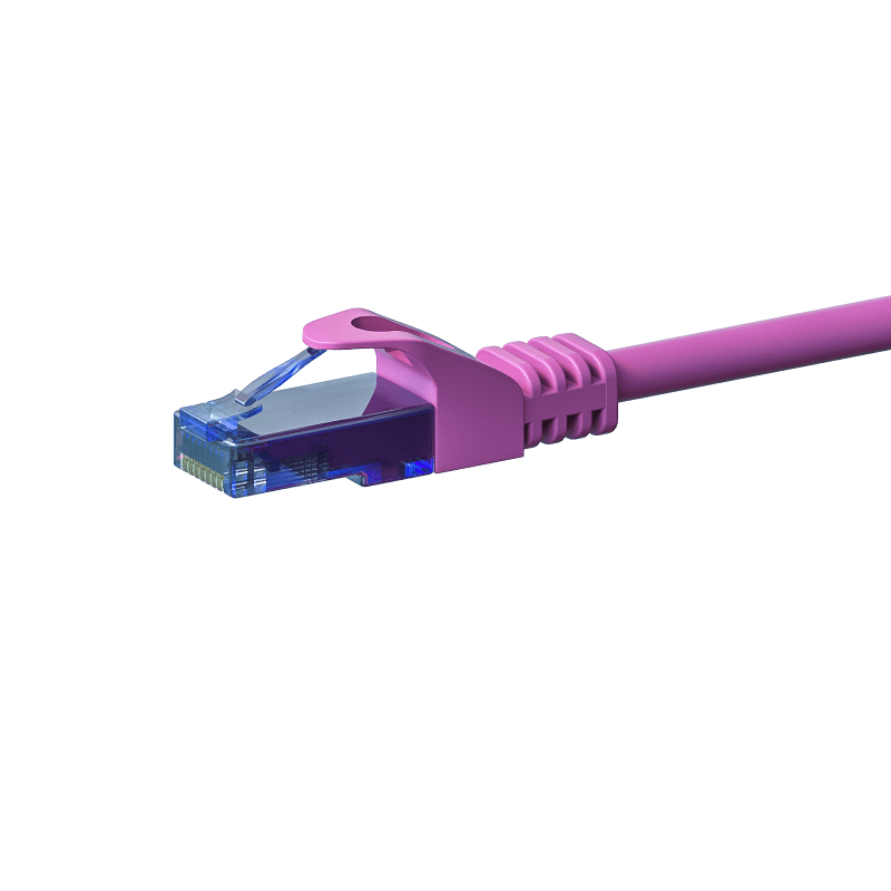 UTP CAT6a patchkabel 0,50m roze - 100% koper