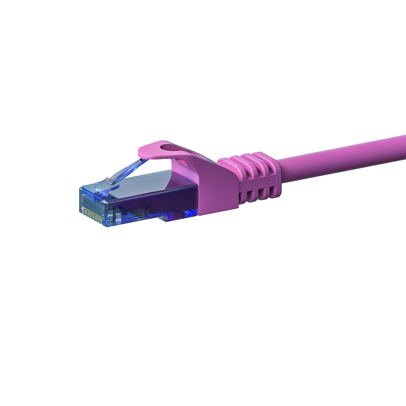 UTP CAT6a patchkabel 10m roze - 100% koper