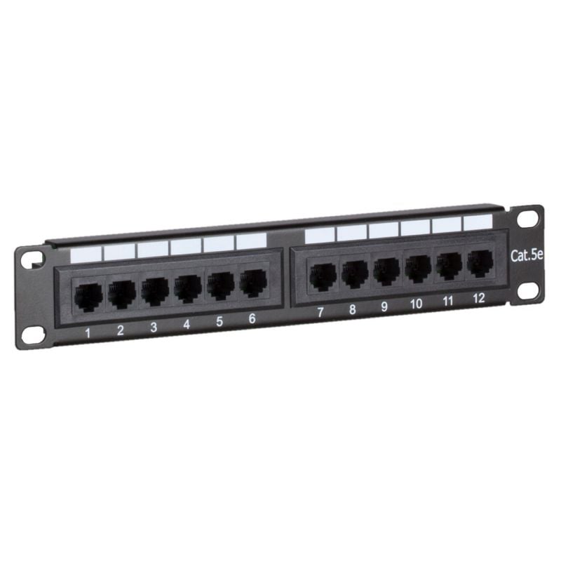 10 inch CAT5e UTP patchpaneel - 12 poorts