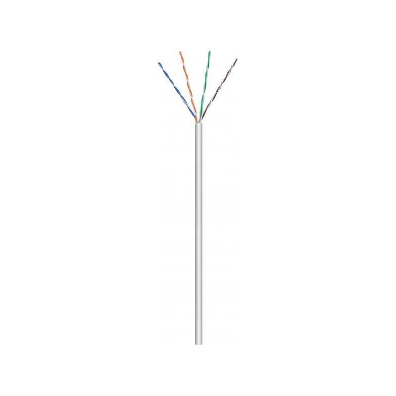 CAT6 U/UTP 305m kabel op rol soepel grijs CCA